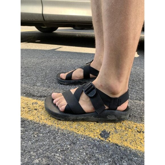 CHACO Men\'s Mega Z/Cloud Wide-Strap Cushioned Sandal Sz 13 Black Multisport NWOB main image 6